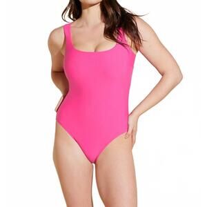 NEW STYLEST women's sculpting square tank one piece in ultra pink